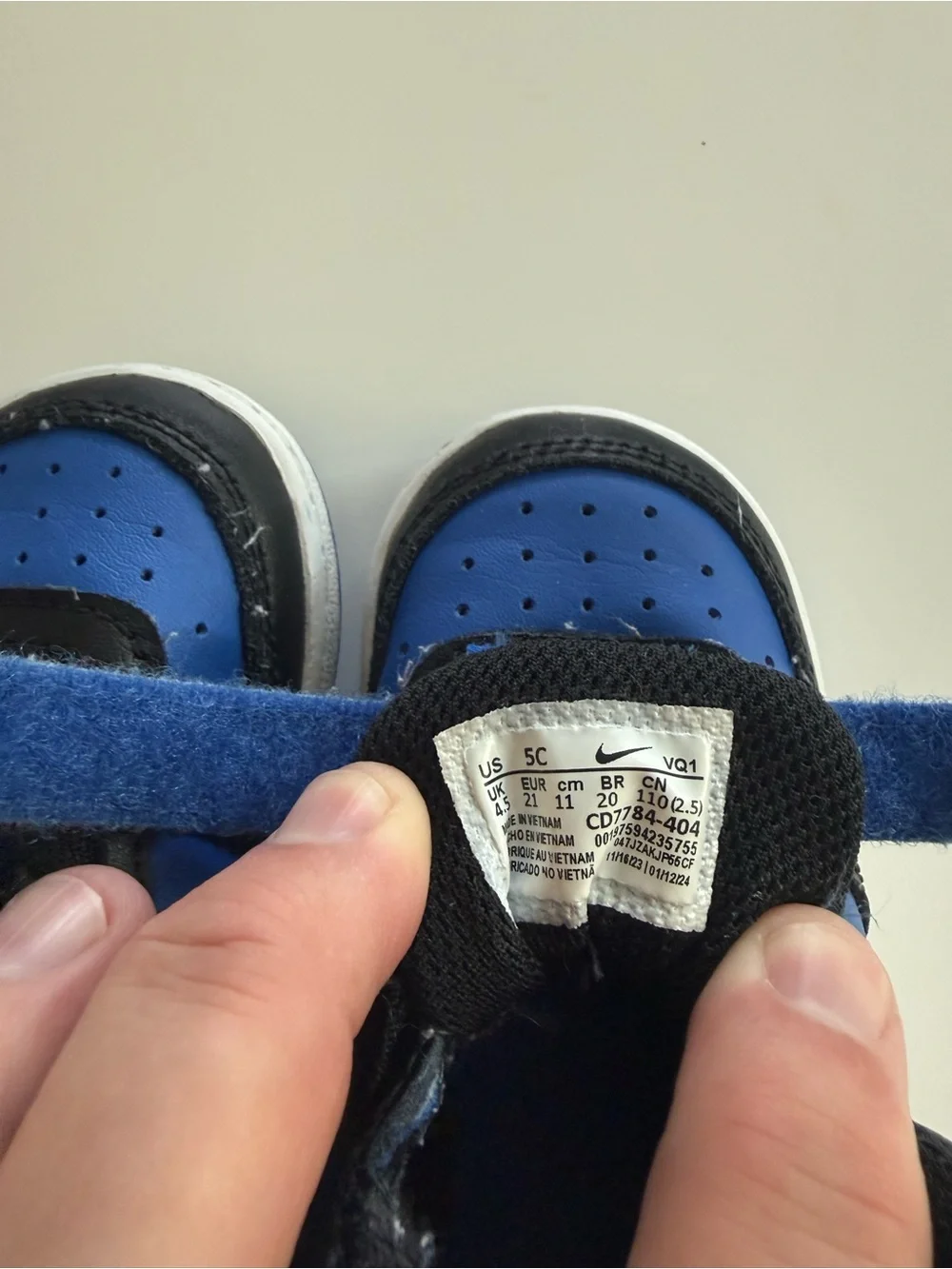 Nike Toddler Black and Blue High-Top Sneakers